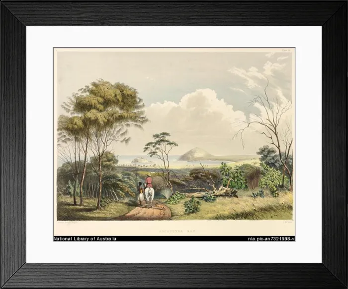 Framed Print : English: Encounter Bay by James William Giles. 1847. James William Giles 187 Encounter Bay 1847 Framed Print : English: Encounter Bay by James William Giles. 1847. James William Giles 187 Encounter Bay 1847