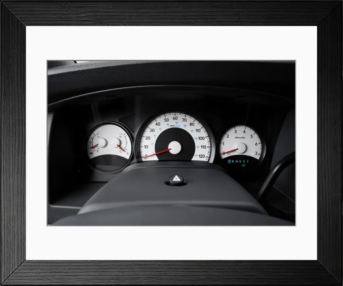 Framed Print : 2008 Dodge Durango SXT in Blue - Speedometer / tachometer Framed Print : 2008 Dodge Durango SXT in Blue - Speedometer / tachometer