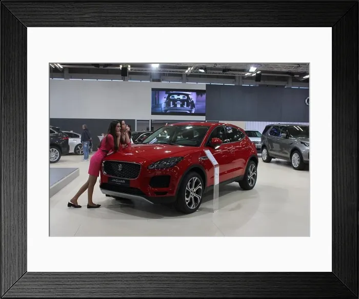 Framed Print : hostess on a car show Framed Print : hostess on a car show