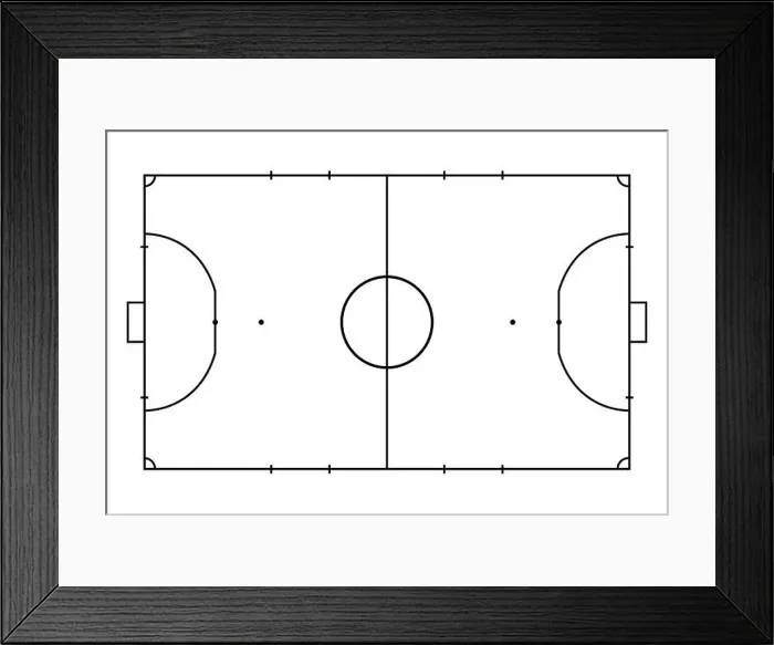 Framed Print : Futsal court or field. Sport background. Line art style Framed Print : Futsal court or field. Sport background. Line art style