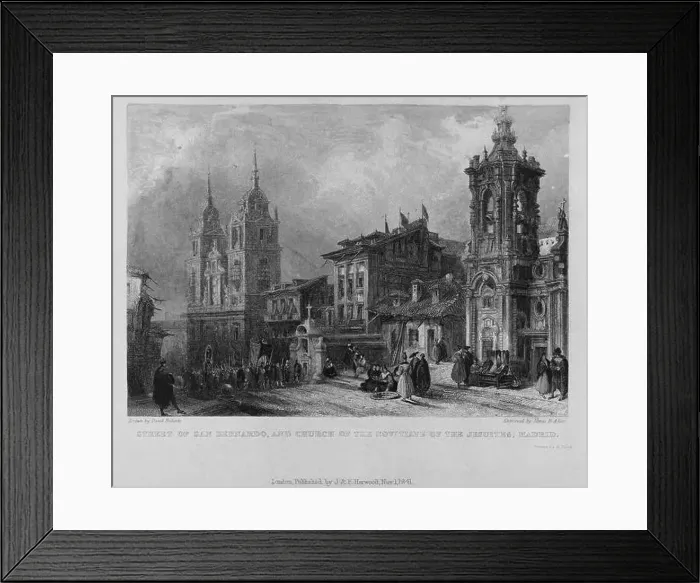 Framed Print : CALLE DE SAN BERNARDO - GRABADO POR JAMES B ALLEN EN EL SIGLO XIX Framed Print : CALLE DE SAN BERNARDO - GRABADO POR JAMES B ALLEN EN EL SIGLO XIX