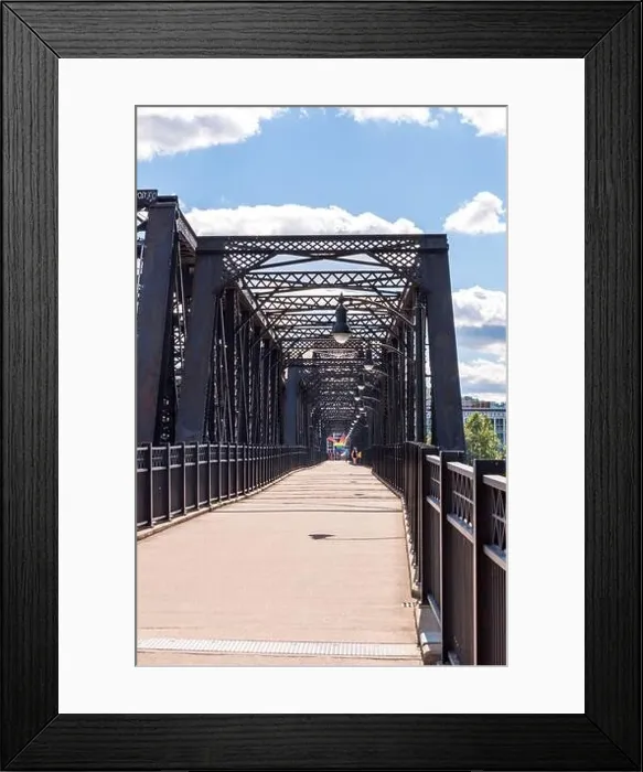 Framed Print : The walking lane on the Hot Metal Bridge which spans over the Monongahela River, Pittsburgh, Pennsylvania, USA Framed Print : The walking lane on the Hot Metal Bridge which spans over the Monongahela River, Pittsburgh, Pennsylvania, USA