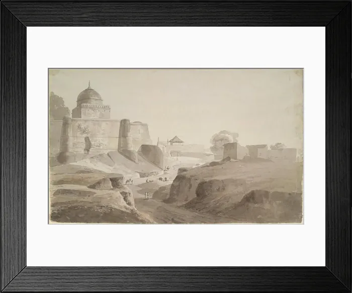 Framed Print : Sambhal Jama Masjid wash drawing Framed Print : Sambhal Jama Masjid wash drawing