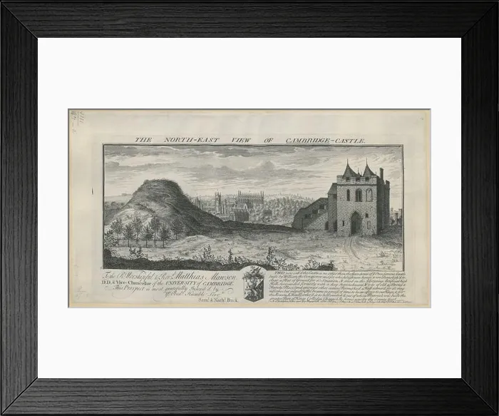 Framed Print : The North East View of Cambridge Castle Framed Print : The North East View of Cambridge Castle