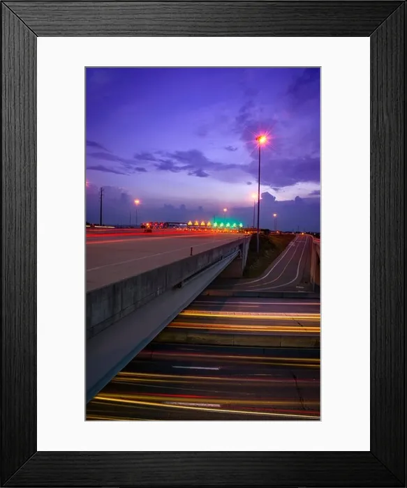 Framed Print : Highway Bridge At Dusk Framed Print : Highway Bridge At Dusk