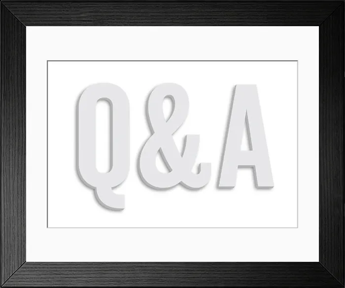 Framed Print : Q&A (Questions and Answers) Framed Print : Q&A (Questions and Answers)
