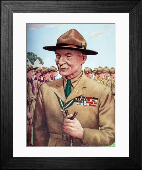 Framed Print : Lord Baden-Powell of Gilwell (1857-1941), founder of the Boy Scout Movement Framed Print : Lord Baden-Powell of Gilwell (1857-1941), founder of the Boy Scout Movement