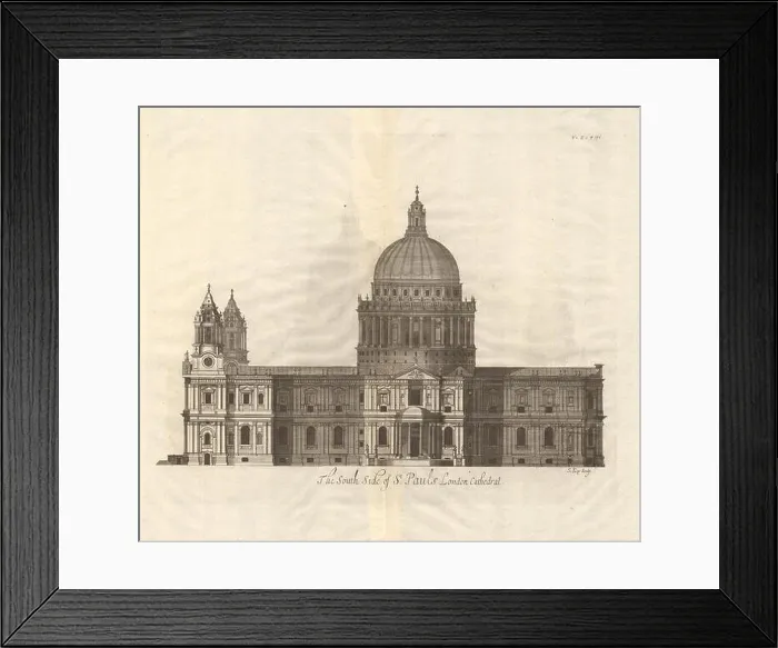 Framed Print : The south side of St Paul's Cathedral, London. STOW / STRYPE, antique print 1720 Framed Print : The south side of St Paul's Cathedral, London. STOW / STRYPE, antique print 1720