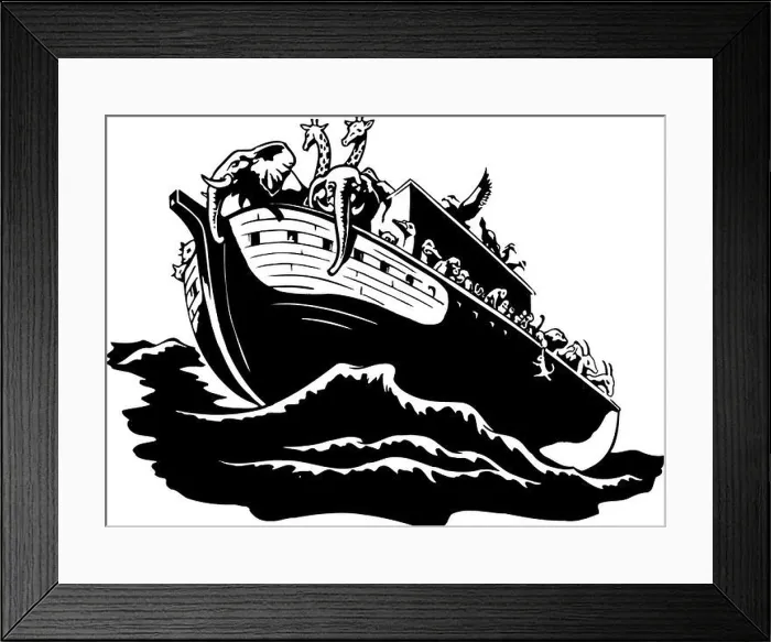 Framed Print : Noah's Ark Vector Illustration Framed Print : Noah's Ark Vector Illustration