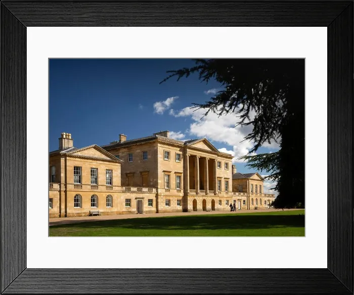 Framed Print : England, Berkshire, Lower Basildon, Basildon Park House, West facade of Palladian country mansion by John Carr of York Framed Print : England, Berkshire, Lower Basildon, Basildon Park House, West facade of Palladian country mansion by John Carr of York