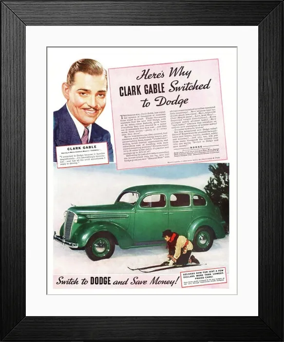Framed Print : 1937 U.S. Magazine Dodge Cars Advert Framed Print : 1937 U.S. Magazine Dodge Cars Advert