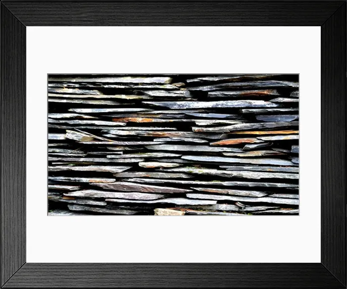 Framed Print : Close-up detail view of an old traditional stone wall built from schist in Piodão Framed Print : Close-up detail view of an old traditional stone wall built from schist in Piodão
