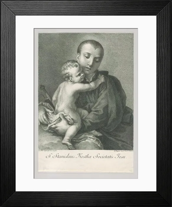 Framed Print : Joseph Wagner, Saint Stanislaus Kostka holding the Christ child in his arms Framed Print : Joseph Wagner, Saint Stanislaus Kostka holding the Christ child in his arms
