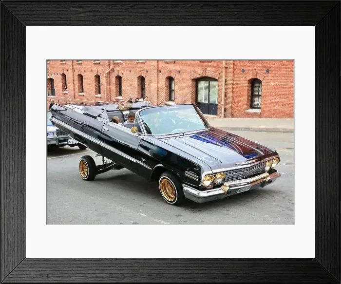 Framed Print : 1964 Chevrolet Impala convertible lowrider car San Francisco California USA