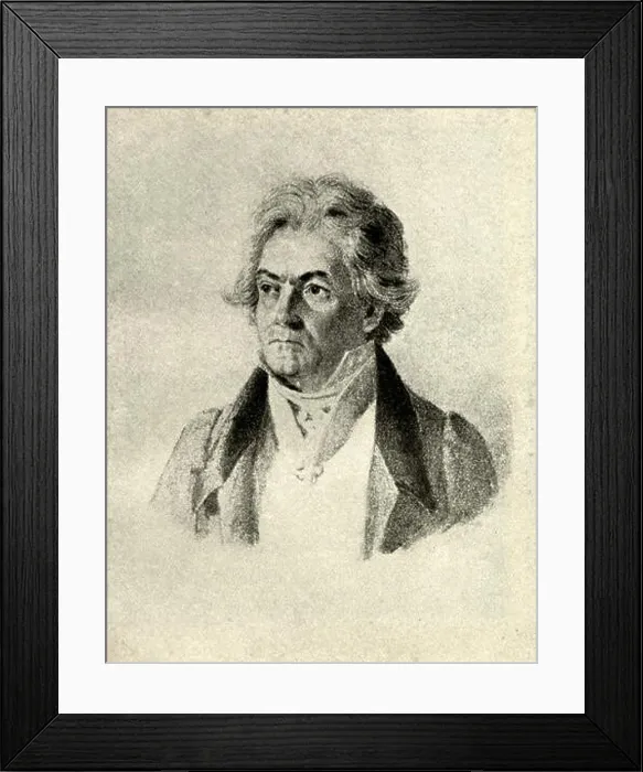 Framed Print : Beethoven in 1824. Drawing by Stefan Decker. German composer, 1770-1827. Ludwig van Beethoven Framed Print : Beethoven in 1824. Drawing by Stefan Decker. German composer, 1770-1827. Ludwig van Beethoven