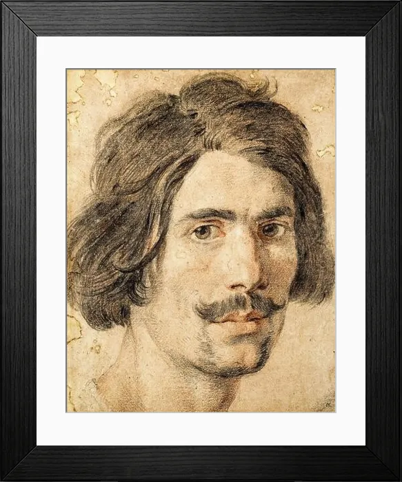 Framed Print : Gian Lorenzo Bernini (1598-1680), Italian Sculptor, Self Portrait drawing, circa 1635 Framed Print : Gian Lorenzo Bernini (1598-1680), Italian Sculptor, Self Portrait drawing, circa 1635