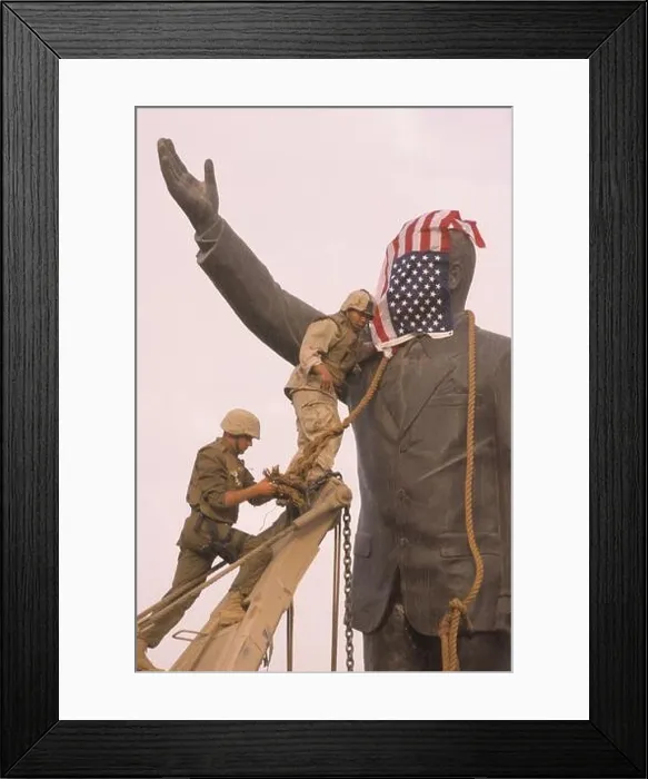 Framed Print : Baghdad, Iraq; April 9, 2003 Framed Print : Baghdad, Iraq; April 9, 2003