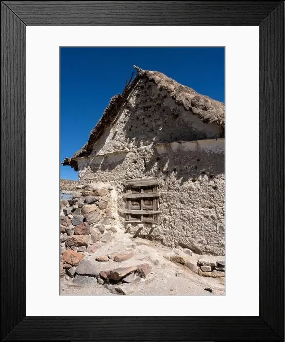 Framed Print : The rear of the Church of the Virgin of the Nativity in Parinacota on the Andean altiplano in Lauca National Park in Framed Print : The rear of the Church of the Virgin of the Nativity in Parinacota on the Andean altiplano in Lauca National Park in