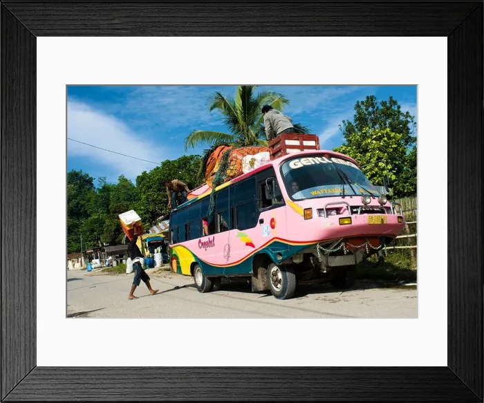 Framed Print : Local bus waikabubak sumba indonesia Framed Print : Local bus waikabubak sumba indonesia