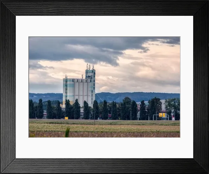 Framed Print : Grain storage silos in Murska Sobota, Slovenia Framed Print : Grain storage silos in Murska Sobota, Slovenia