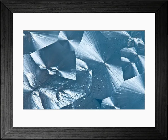 Framed Print : an ice texture macro photography Framed Print : an ice texture macro photography