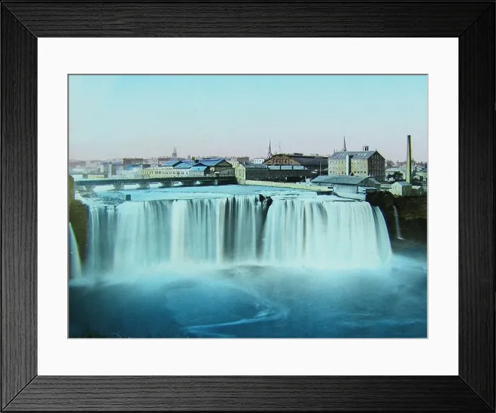 Framed Print : Rochester Genesee Falls USA pre-1900 Framed Print : Rochester Genesee Falls USA pre-1900