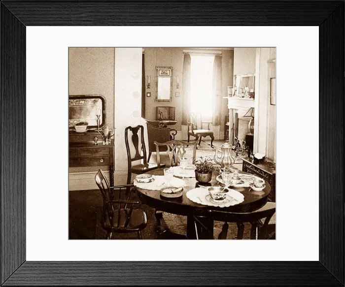 Framed Print : Interior of a modern home Brooklyn New York USA early 1900s Framed Print : Interior of a modern home Brooklyn New York USA early 1900s