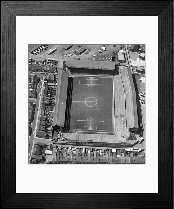 Framed Print : Aerial view of Fratton Park the home of Portsmouth Football Club