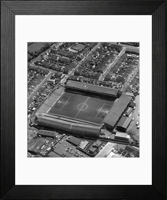 Framed Print : Aerial view of Fratton Park the home of Portsmouth Football Club Framed Print : Aerial view of Fratton Park the home of Portsmouth Football Club