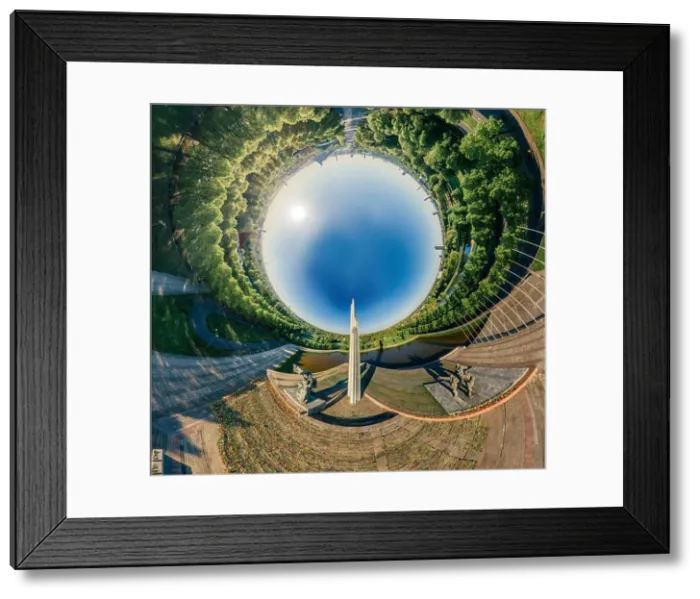 Framed Print : Riga City Monument to liberators The Second World War drone 360 vr view Framed Print : Riga City Monument to liberators The Second World War drone 360 vr view