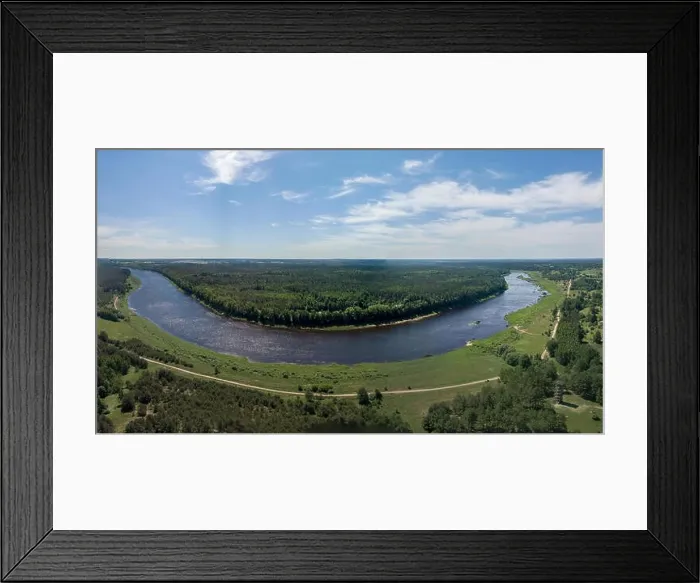 Framed Print : drone image. aerial view of Daugava river, largest in Latvia. warm summer day with light clouds Framed Print : drone image. aerial view of Daugava river, largest in Latvia. warm summer day with light clouds