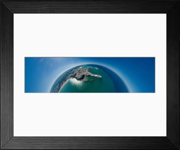 Framed Print : Vieste Apulia City Sea Coastline blue in Italy Drone 360 vr Framed Print : Vieste Apulia City Sea Coastline blue in Italy Drone 360 vr