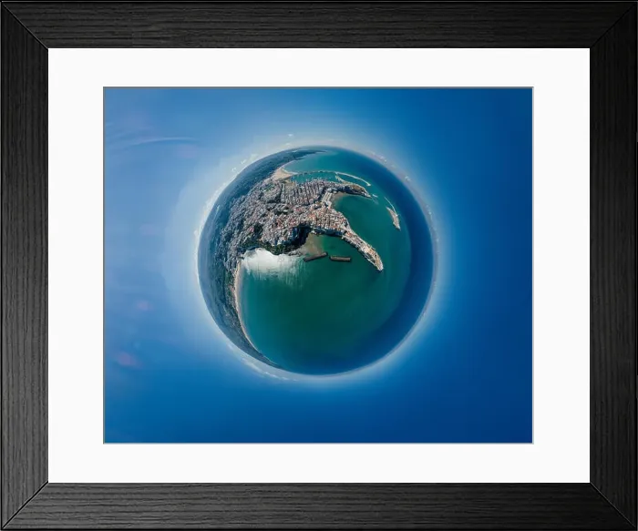 Framed Print : Vieste Apulia City Sea Coastline blue in Italy Drone 360 vr Framed Print : Vieste Apulia City Sea Coastline blue in Italy Drone 360 vr