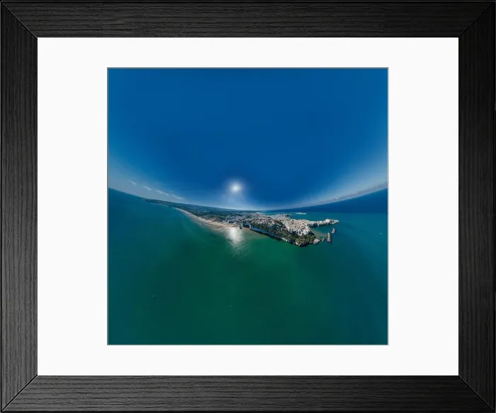 Framed Print : Vieste Apulia City Sea Coastline blue in Italy Drone 360 vr Framed Print : Vieste Apulia City Sea Coastline blue in Italy Drone 360 vr