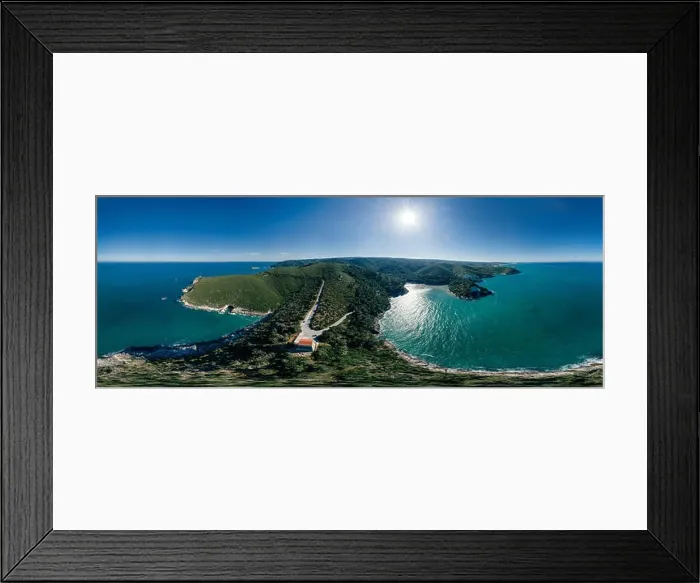 Framed Print : Vieste Apulia City Sea Coastline blue in Italy Drone 360 vr Framed Print : Vieste Apulia City Sea Coastline blue in Italy Drone 360 vr