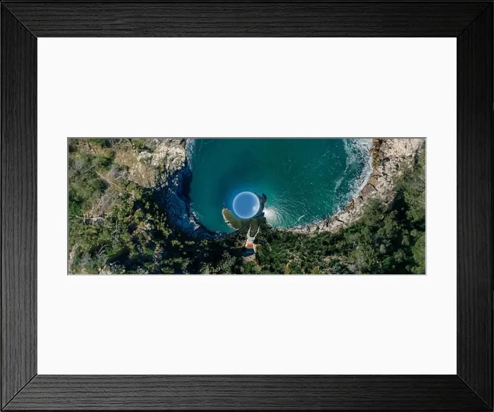 Framed Print : Vieste Apulia City Sea Coastline blue in Italy Drone 360 vr Framed Print : Vieste Apulia City Sea Coastline blue in Italy Drone 360 vr