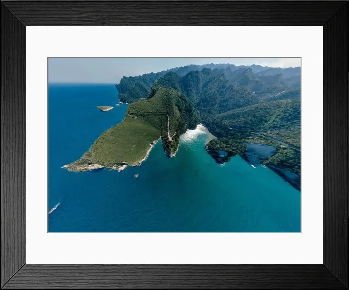Framed Print : Vieste Apulia City Sea Coastline blue in Italy Drone 360 vr