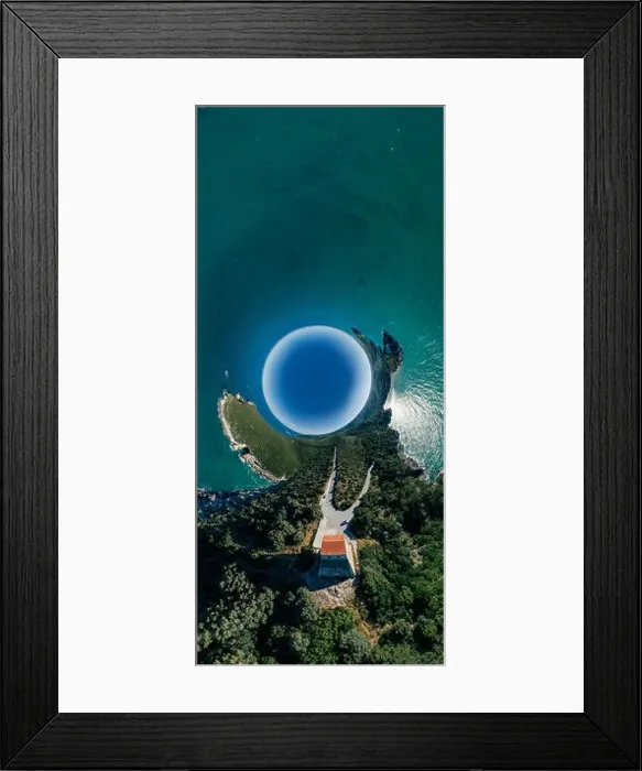 Framed Print : Vieste Apulia City Sea Coastline blue in Italy Drone 360 vr Framed Print : Vieste Apulia City Sea Coastline blue in Italy Drone 360 vr