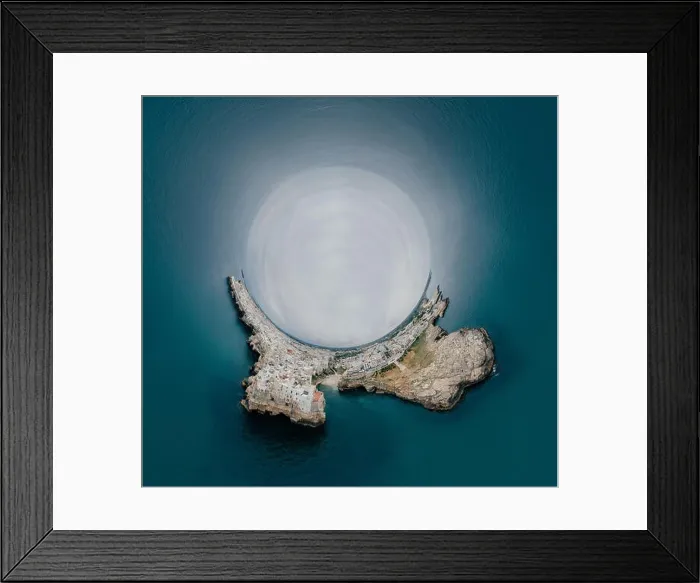 Framed Print : Polignano a Mare Apulia City Sea Coastline and white houses in Italy Drone 360 vr Framed Print : Polignano a Mare Apulia City Sea Coastline and white houses in Italy Drone 360 vr