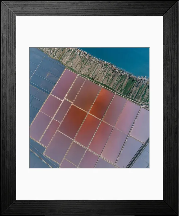 Framed Print : The saltpan Saline stretches Margherita di Savoia Apulia City Sea Coastline sed water in Italy Drone 360 vr Framed Print : The saltpan Saline stretches Margherita di Savoia Apulia City Sea Coastline sed water in Italy Drone 360 vr