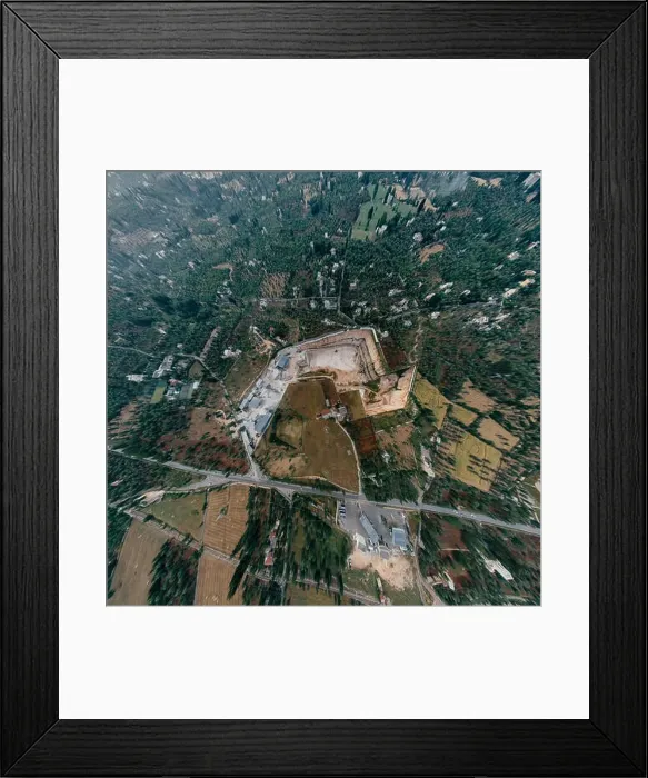 Framed Print : Stone and Sand Quarry Cava Italy Drone 360 vr Framed Print : Stone and Sand Quarry Cava Italy Drone 360 vr