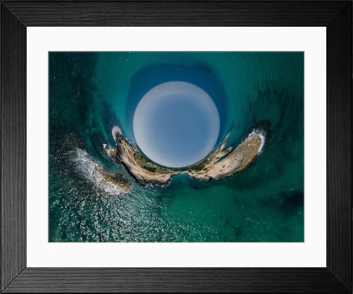 Framed Print : Apulia Italy blue Sea summer Coastline Drone 360 vr Framed Print : Apulia Italy blue Sea summer Coastline Drone 360 vr