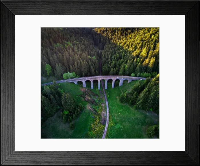 Framed Print : Historic railway viaduct near Telgart in Slovakia Framed Print : Historic railway viaduct near Telgart in Slovakia