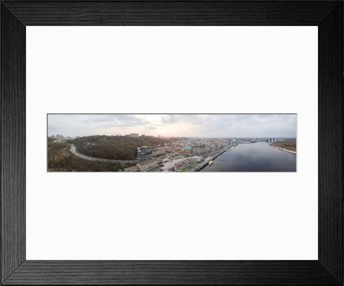 Framed Print : The full panoramic 360 aerial view from the drone Framed Print : The full panoramic 360 aerial view from the drone