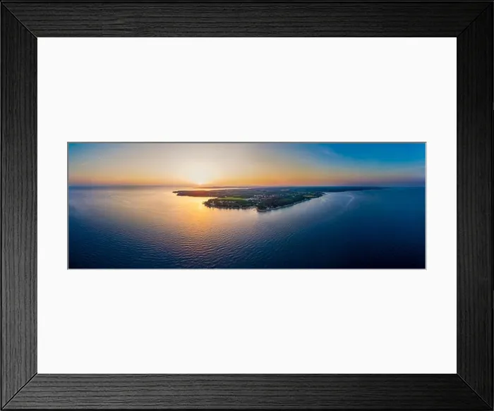 Framed Print : Spectacular aerial seascape panorama at sunrise Framed Print : Spectacular aerial seascape panorama at sunrise