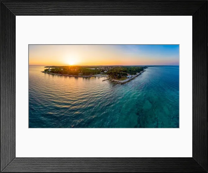 Framed Print : Spectacular aerial seascape panorama at sunrise Framed Print : Spectacular aerial seascape panorama at sunrise