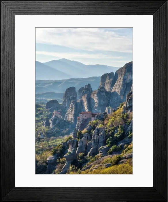 Framed Print : Monastery in Meteora, Northern Greece in Spring 2018 Framed Print : Monastery in Meteora, Northern Greece in Spring 2018