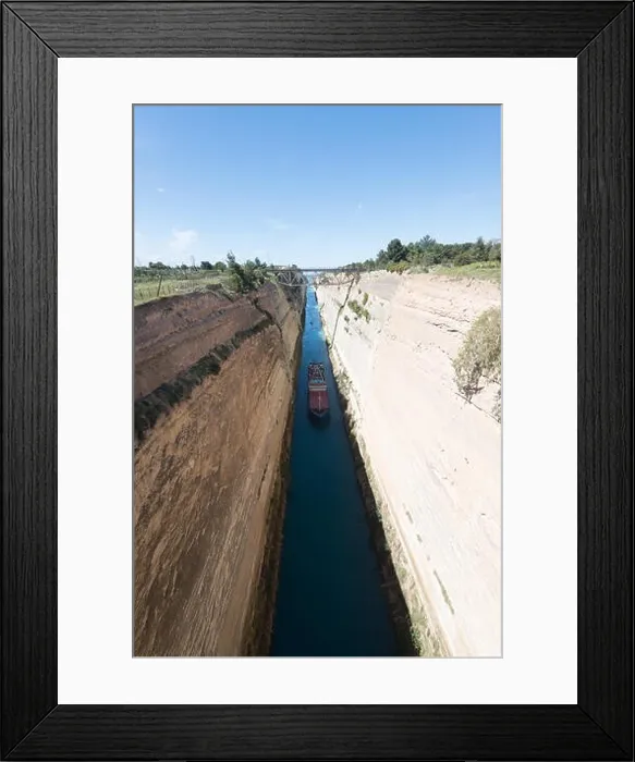 Framed Print : Isthmus of Corinth in Greece taken in April 2018 Framed Print : Isthmus of Corinth in Greece taken in April 2018