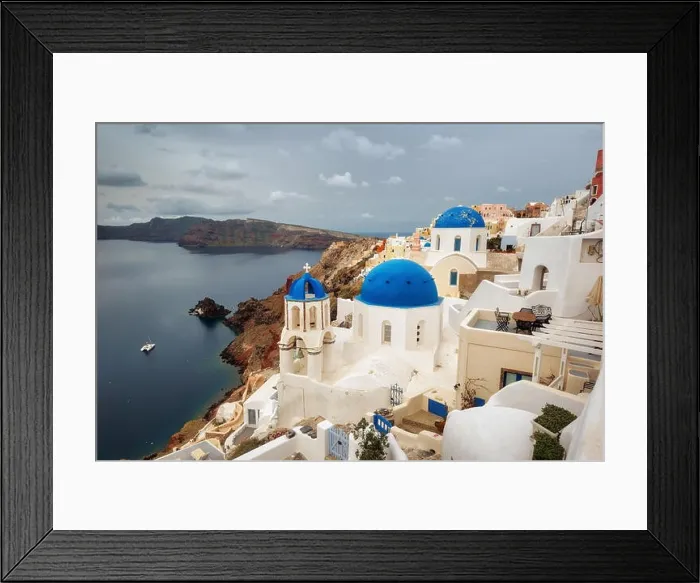 Framed Print : Santorini, Greek Island in the Aegean taken in April 2018 Framed Print : Santorini, Greek Island in the Aegean taken in April 2018