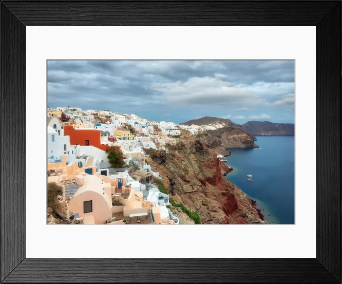 Framed Print : Santorini, Greek Island in the Aegean taken in April 2018 Framed Print : Santorini, Greek Island in the Aegean taken in April 2018